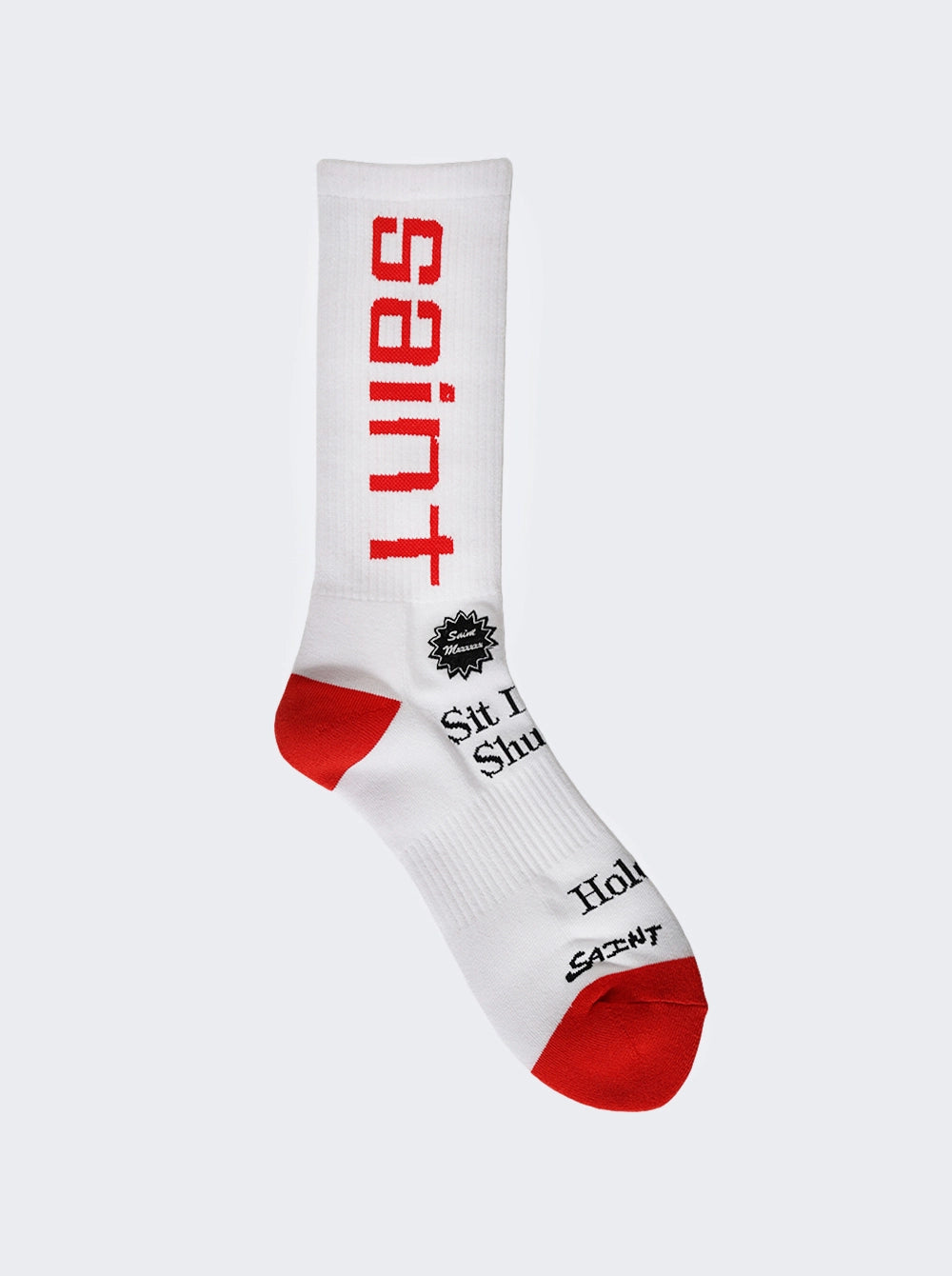 Saint Mxxxxxx White logo socks