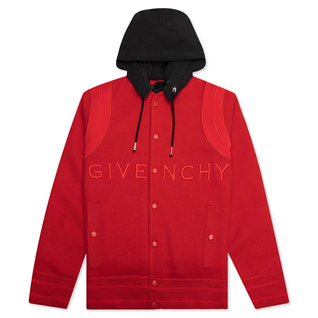 Givenchy Embroidered Varsity Jacket /Red
